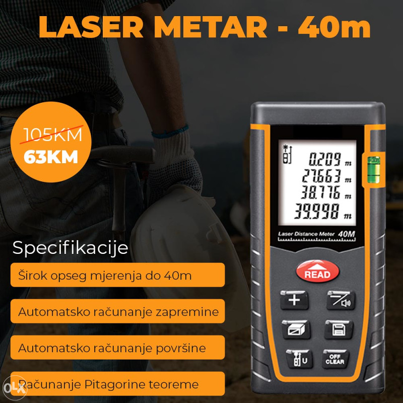 Digitalni Laserski Metar Metri Za Mjerenje Olx Ba