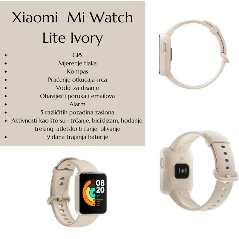 Xiaomi Mi Watch Lite Ivory Smartwatch Pametni Satovi Olx Ba