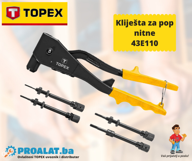 TOPEX Kliješta za pop nitne 43E110 Kliješta OLX ba