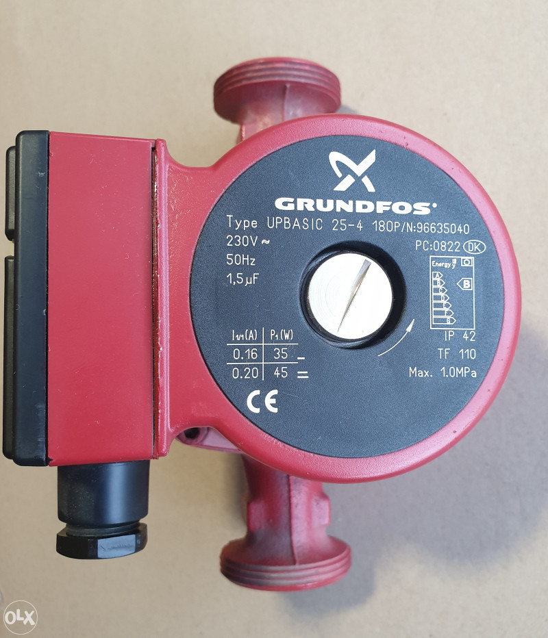 Pumpa Za Grijanje GRUNDFOS UPBAS 25 4 180 Oprema Za Grijanje I