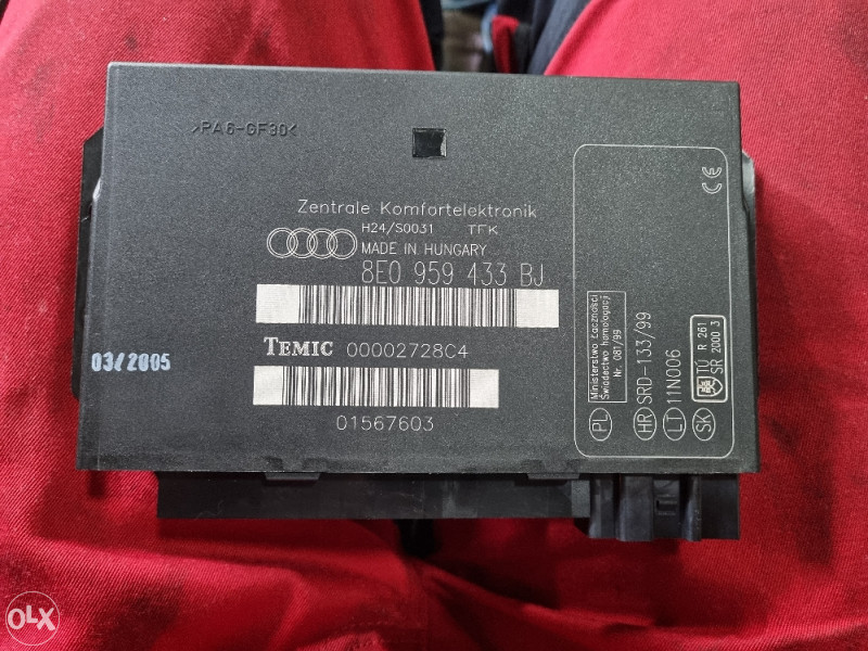 Komfort Modul Audi A4 B7 8e0959433bj ECU Jedinice Procesori