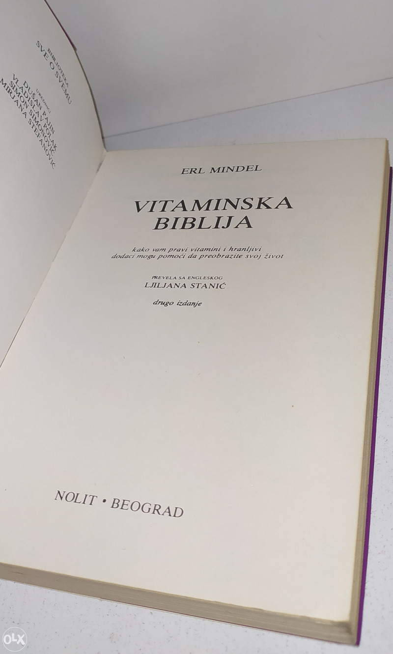 Vitaminska Biblija Erl Mindel Stru Ne Olx Ba