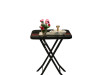 Vrtni stol / balkonski stol stakleni 60x60 crni