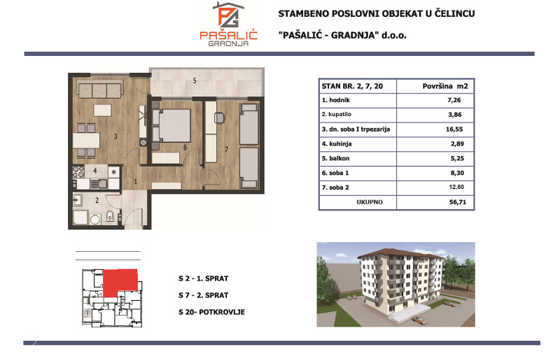 Stan Stanovi Čelinac [od 32-78m2] - PAŠALIĆ-GRADNJA doo