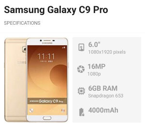 Samsung C9 Pro