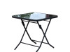 Stol stakleni 80x80 ( CRNI )