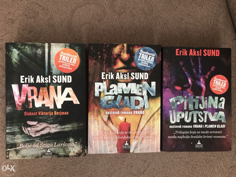 Popularna krimi trilogija: VRANA -  ERIK AKSL SUND