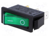 ROCKER PREKIDAC 15A/250VAC OFF-ON ZELENI (018353)
