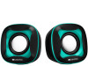 USB 2.0 Speaker black+light blue 7472C 2*3W 4 Ohm ABS