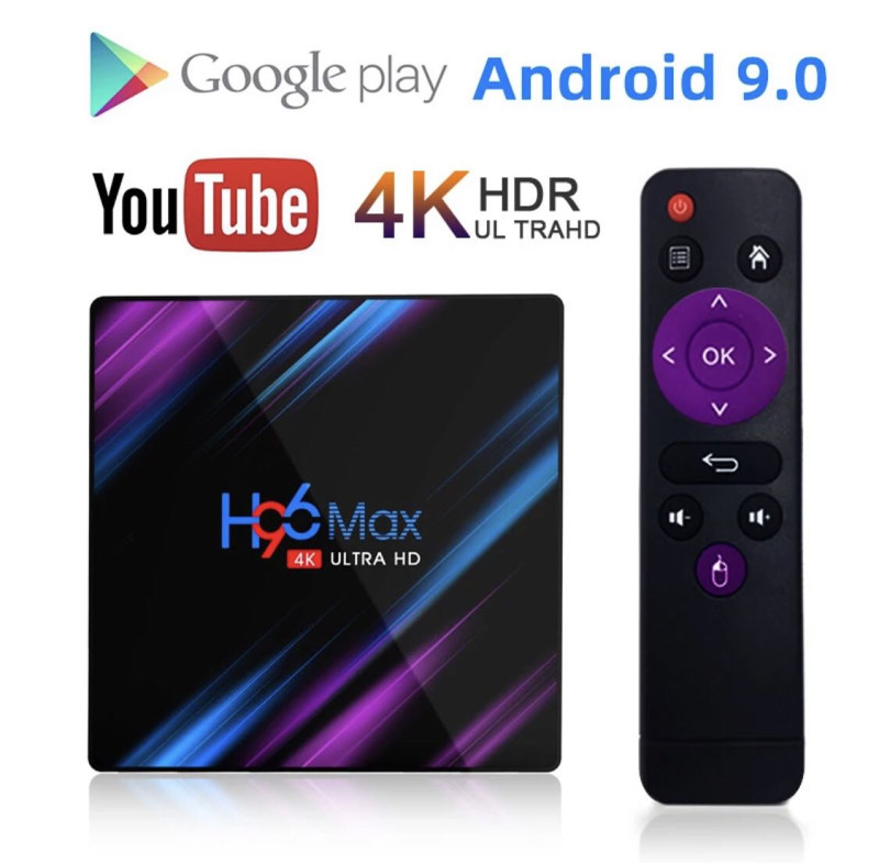ANDROID TV BOX H96 MAX SMART TV EON