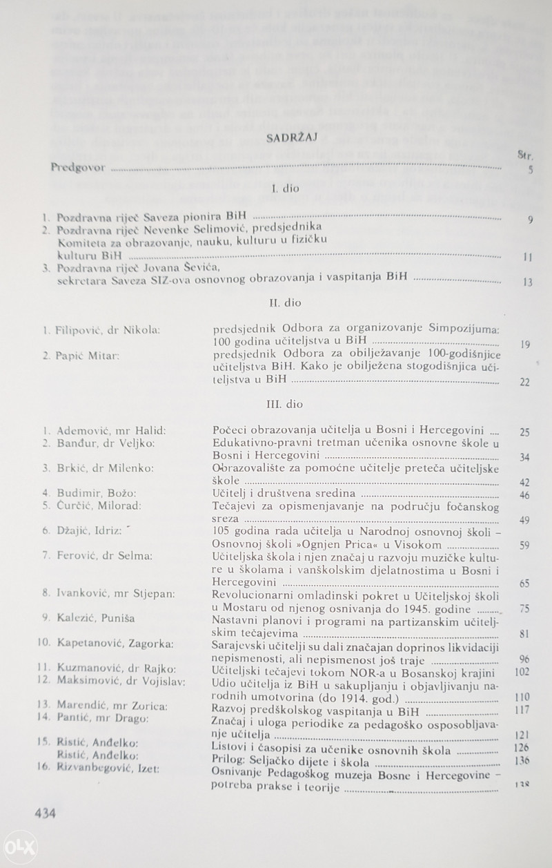 100 GODINA UCITELJSTVA U BOSNI I HERCEGOVINI-ZBORNIK