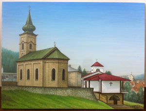Umjetnička slika - Crkva u Vlasenici