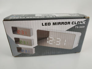 LED mirror clock, LED ogledalo sat