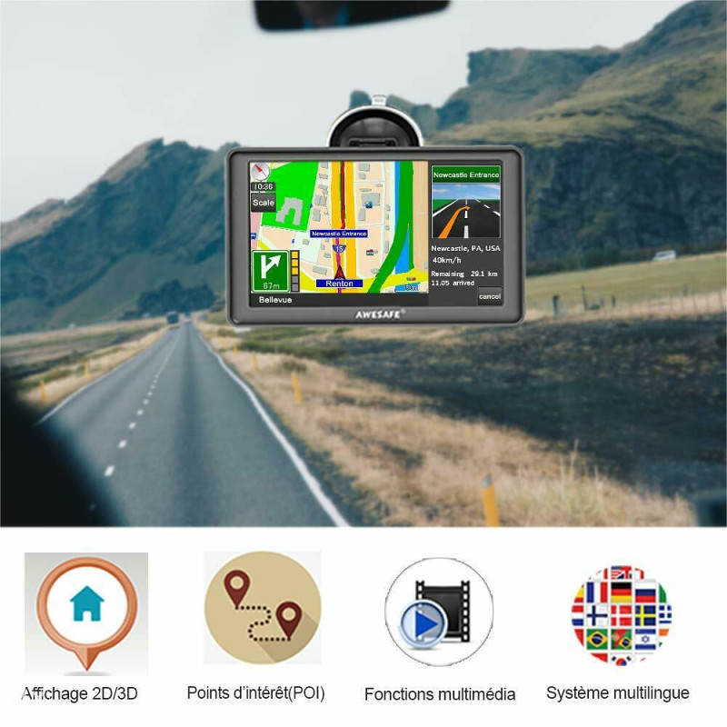 GPS NAVIGACIJA IGO PRIMO - 7" AWESAFE, KW, 2020 MAPE