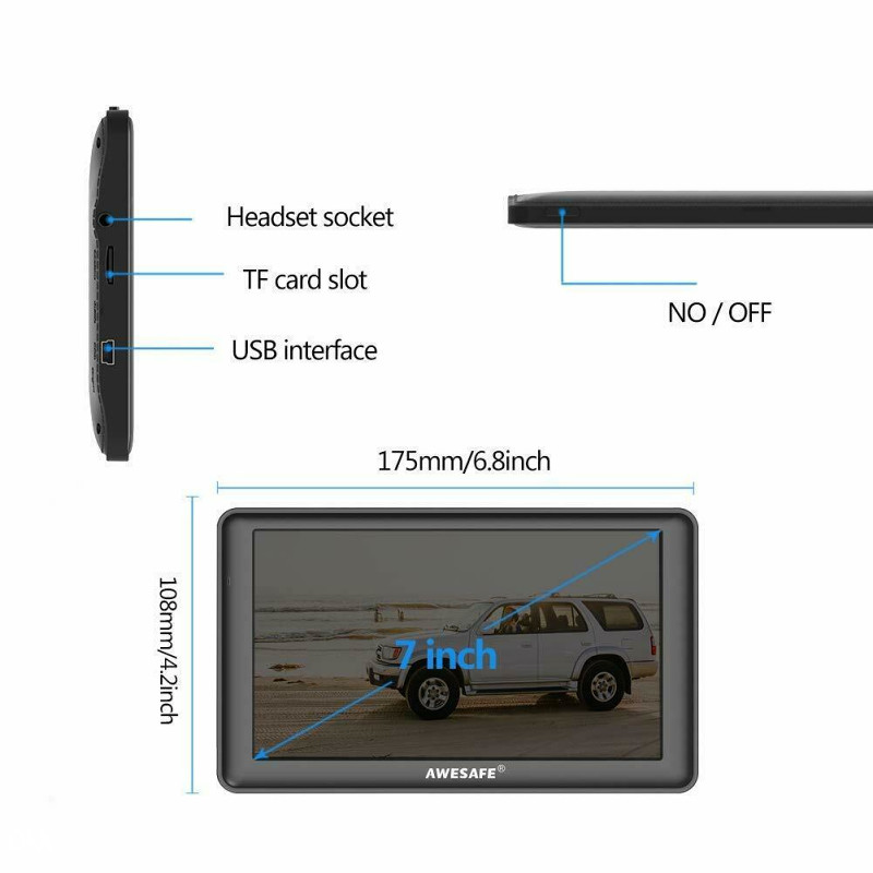 GPS NAVIGACIJA IGO PRIMO - 7" AWESAFE, KW, 2020 MAPE