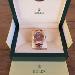 Rolex President Day-date 18k Rose Gold Brown