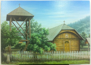 Umjetnička slika -Stara Mokrogorska crkva