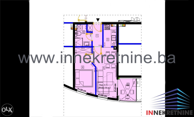 "Tuzla Tower" - Dvosoban stan 39,14 m2, Stupine, Tuzla
