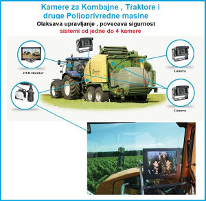 Kamera LCD Monitor za Traktore Kombajne itd.