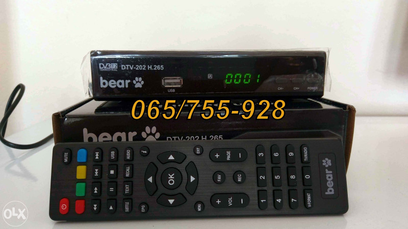 BEAR DTV-202 H265 DVB-T2 HEVC dig. zemaljski risiver