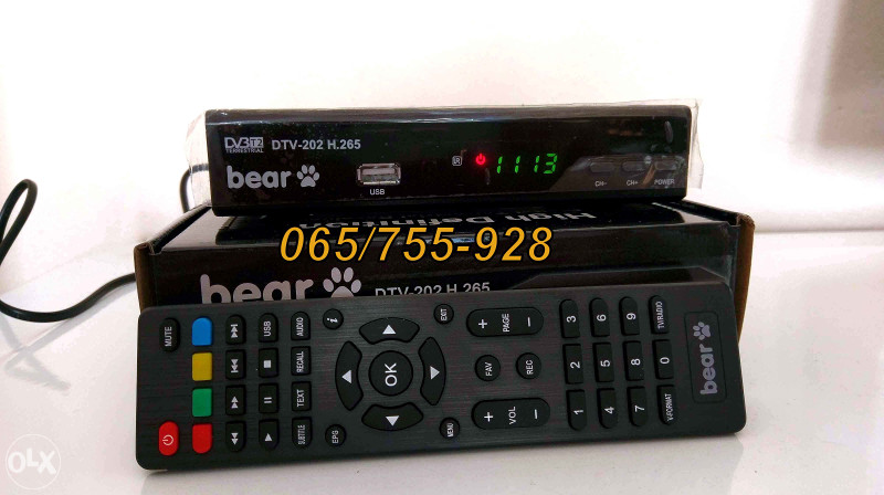 BEAR DTV-202 H265 DVB-T2 HEVC dig. zemaljski risiver