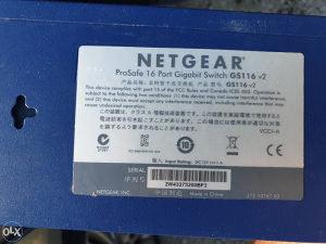 NetGear ProSafe 16 port gigabit switch gs116 v2