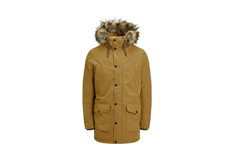 Jakna Parka Jack and Jones Faux Hood 12174383 Gold Jakne kaputi