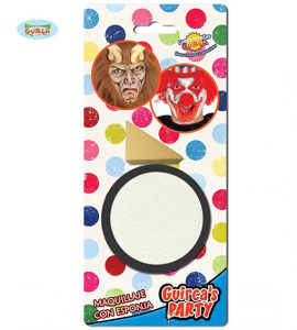 Šminka za maskenbal-WHITE MAKEUP WITH SPONGE