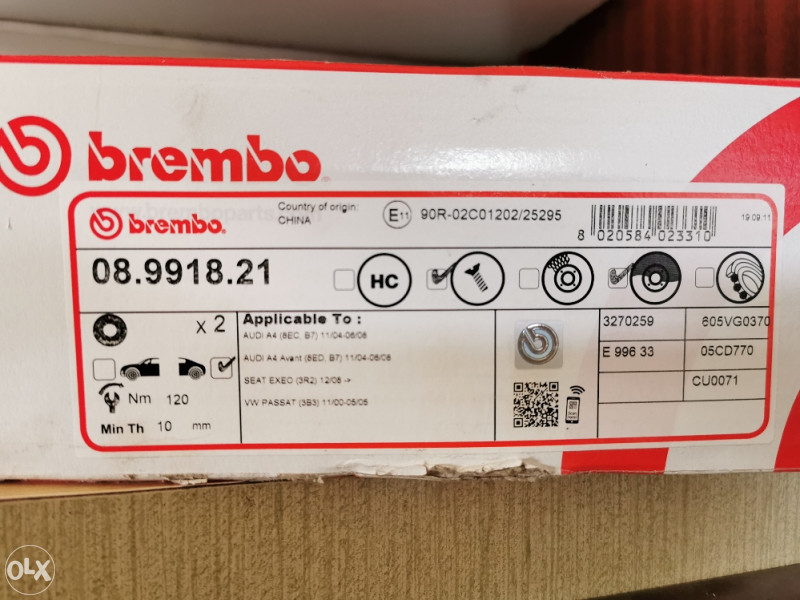 Brembo Zadnji Diskovi Audi A B Novo Vw Passat Diskovi Plo Ice Olx Ba