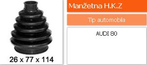 Manžetna kinetičkog zgloba AUDI 80