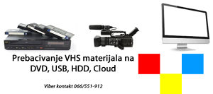 Digitalizacija video sadržaja na DVD, HDD, USB, Cloud