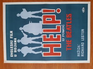 HELP! U POMOC  THE BEATLES original kino plakat poster