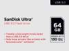 USB stik 64GB SanDisk Cruzer Ultra 130 MB/s