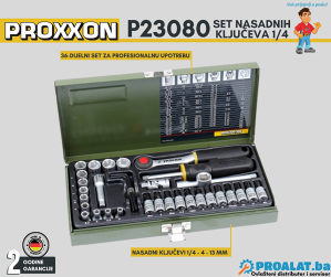 PROXXON Set nasadnih ključeva P23080  1/4 36 KOM