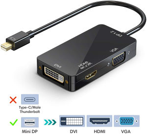 Mini DisplayPort Thunderbolt to HDMI/DVI/VGA adapter
