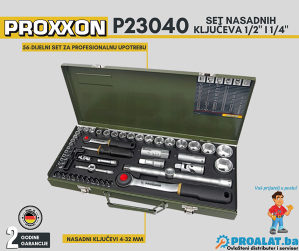PROXXON Set nasadnih ključeva P23040 1/2 i 1/4 56 KOM