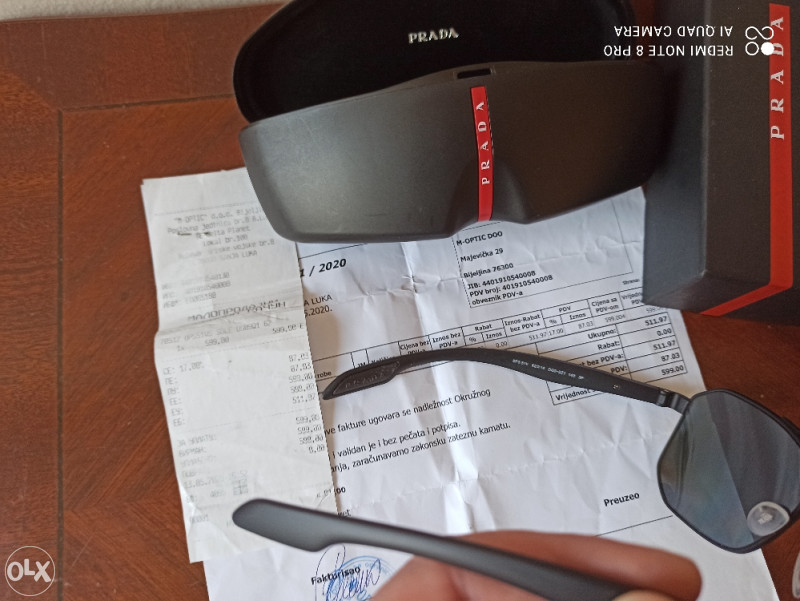 Naocale Prada , nove 2020 model,optika Stanković,račun,