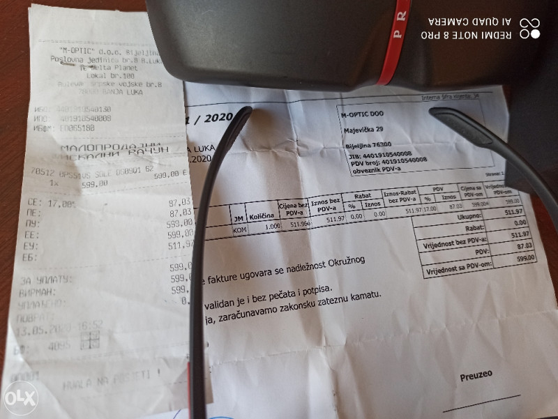 Naocale Prada , nove 2020 model,optika Stanković,račun,