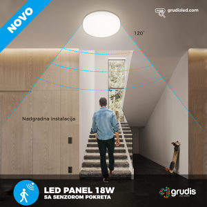 LED PANEL 18W SENZOR