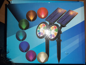 Vodootporno vanjsko solarno svjetlo 7 LED boja