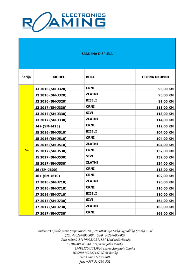 Roaming Electronics Servis mobilnih telefona
