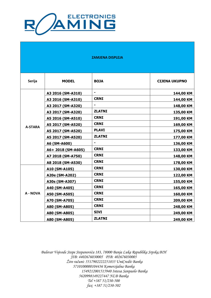 Roaming Electronics Servis mobilnih telefona