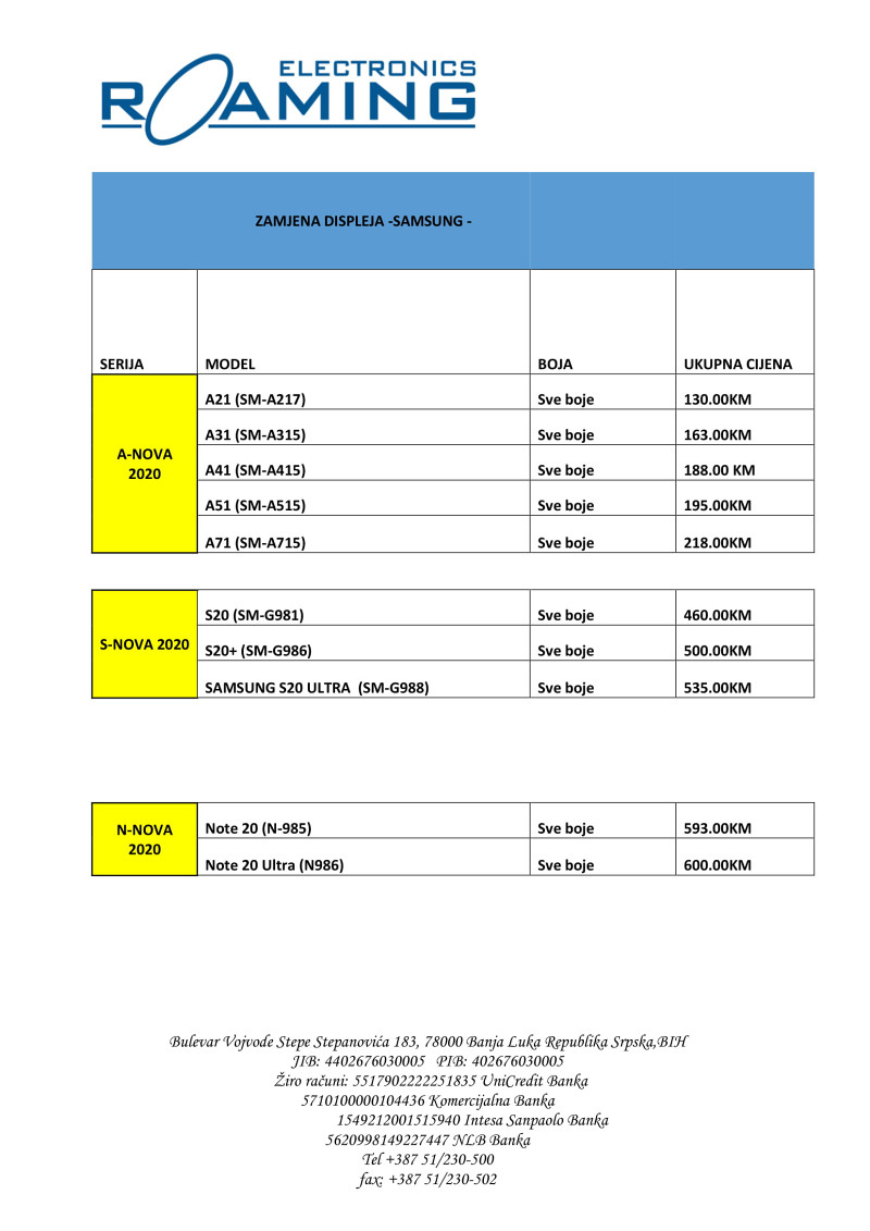 Roaming Electronics Servis mobilnih telefona