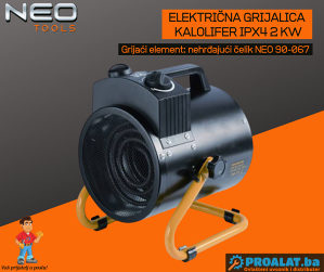 NEO Električna grijalica kalolifer IPx4 2 kW 90-067