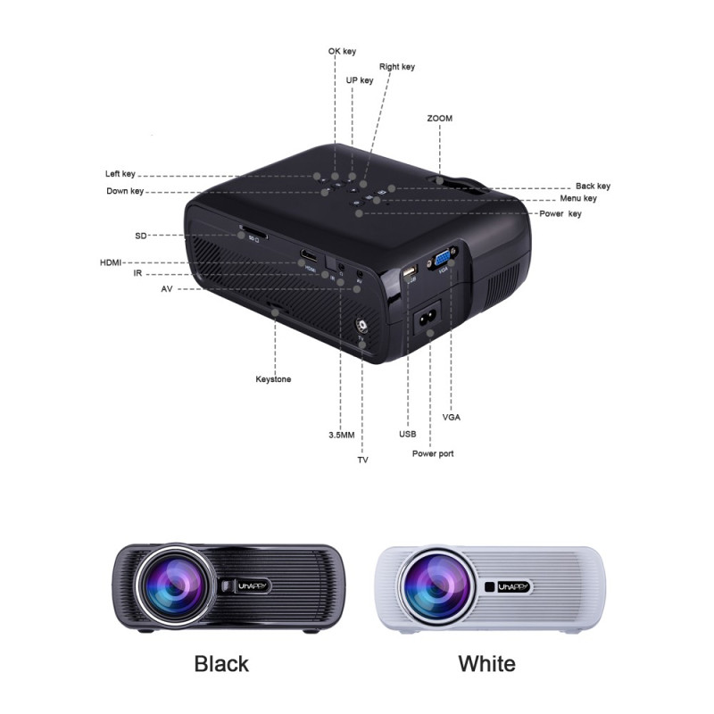 UHAPPY U80 Mini HD Projektor