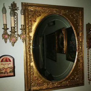 Antique ogledalo,biljurno
