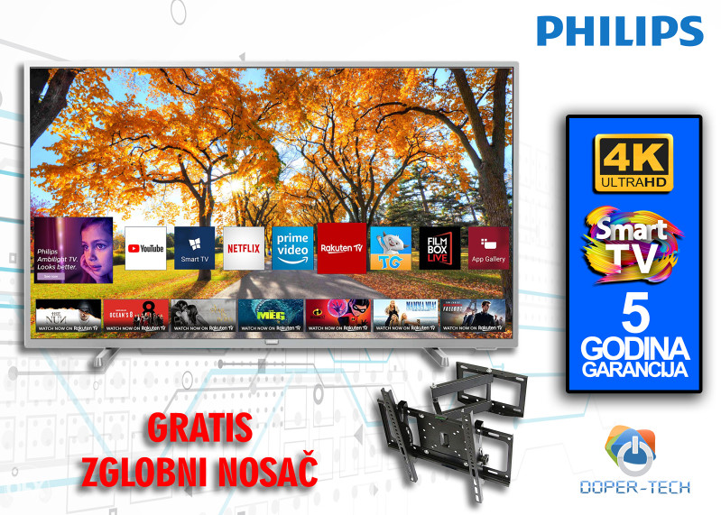 TV PHILIPS SMART 4K LED 65" 65PUS6554/12
