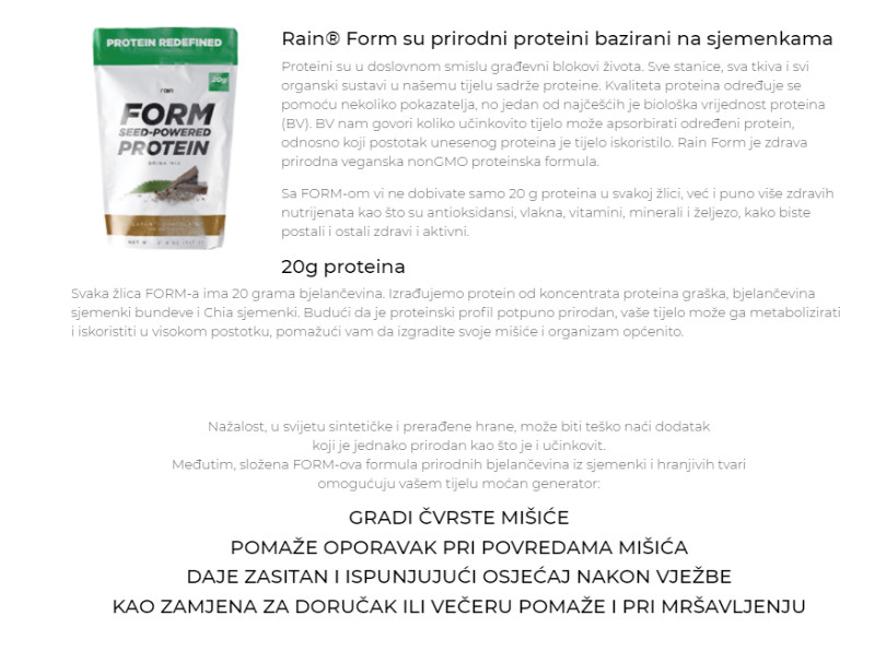 Rain proizvodi Soul, Soul Red, Core, Bend, Form i Pure