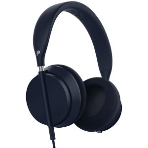 Plugged CROWN Headphones with Microphone (Denim/Silver)