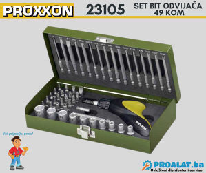PROXXON Set bit odvijača 49 kom 23105